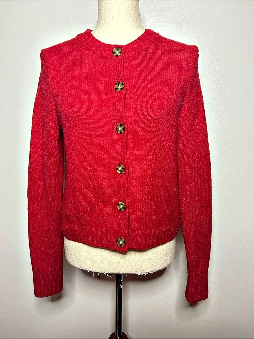 GAP Red Long Sleeve Cotton Button Front Cardigan - Size XS NWT